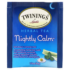 Twinings, Herbal Tea, Nightly Calm, Caffeine Free, 20 Tea Bags, 1.02 oz (29g)