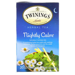 توينينغس‏, شاي عشبي، مهدئ ليلي، خالٍ من الكافيين بشكل طبيعي، 20 كيس شاي، 1.02 أونصة (29 جم)