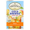 Cold Brewed Iced Tea, Unsweetened Flavoured Black Tea, Peach, 20 Tea Bags, 1.41 oz (40 g)