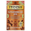 Twinings, Thé noir aromatisé, Gingerbread Joy®, 20 sachets de thé, 40 g