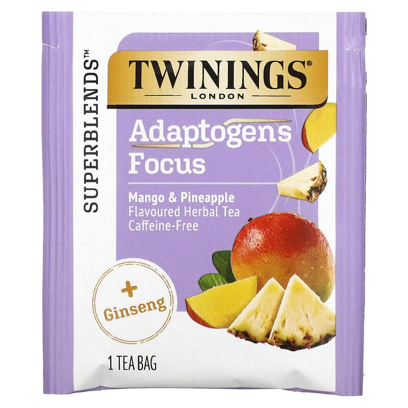 Focus Krautertee Ginseng Mango und Ananas koffeinfrei 18 Teebeutel 27 g 0 95 oz