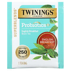 Twinings, Probiotics + Black Tea, English Breakfast, 18 Tea Bags, 1.59 oz (45 g)