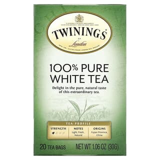 Twinings, ชาขาวบริสุทธิ์ 100% บรรจุ 20 ถุงชา ขนาด 1.06 ออนซ์ (30 ก.)