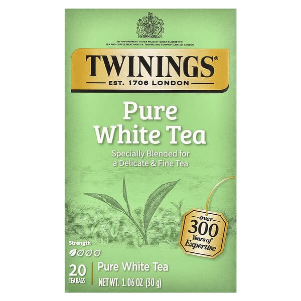 Twinings, 全全白茶，20 茶包，1.06 盎司（30 克）