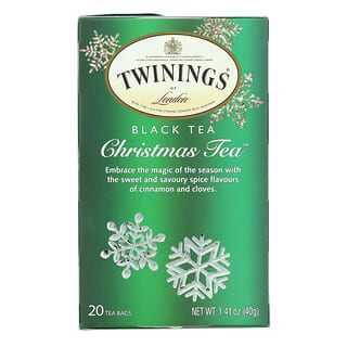 Twinings, Christmas Tea, черный чай, 20 чайных пакетиков, 40 г (1,41 унции)