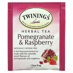 Twinings, ハーブティー, ザクロ と ラズベリー, カフェイン無し, 20 ティーバッグ, 各1.41 オンス (40 g)