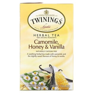 Twinings, Té de hierbas, Manzanilla, miel y vainilla, Sin cafeína, 20 bolsitas de té, 32 g (1,13 oz)