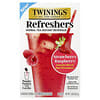Twinings, Penyegar, Minuman Segera Teh Herba, Strawberi Rasberi, Bebas Kafein, 5 Paket, 0.6 oz (17 g) Setiap Satu