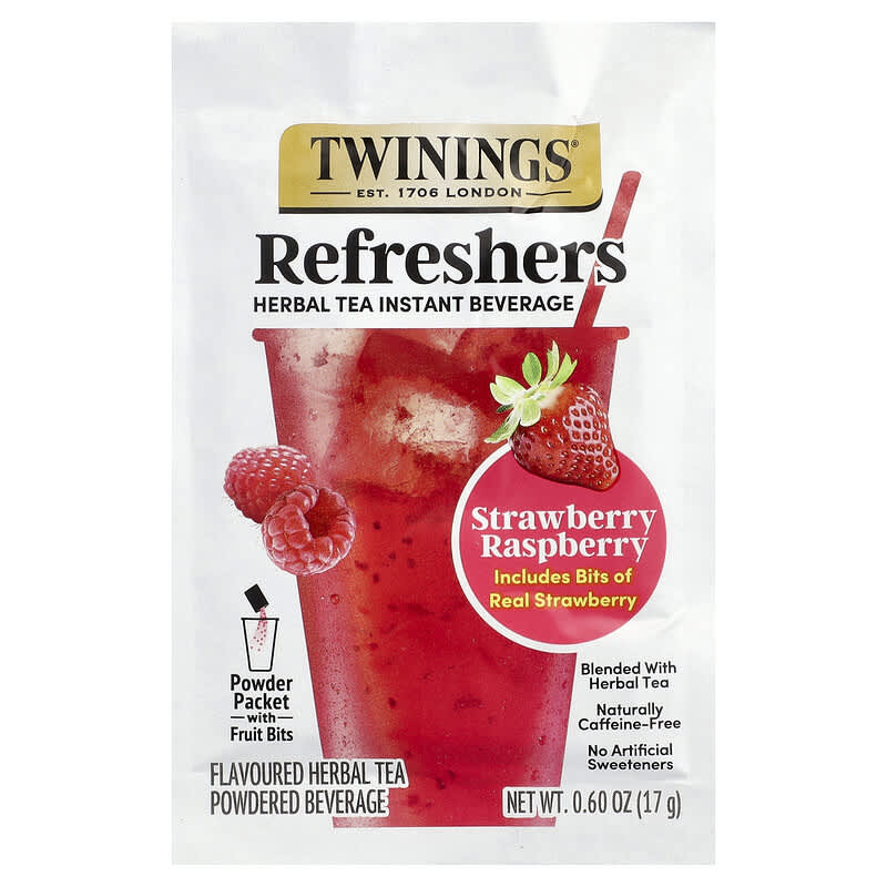 Refreshers, Herbal Tea Instant Beverage, Strawberry Raspberry