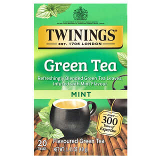 Twinings‏, תה ירוק, בטעם מנטה, 20 שקיקי תה, 40 גרם (1.41 אונקיות)