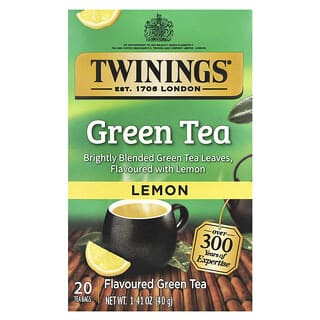 Twinings, Flavored Green Tea, Lemon, 20 Tea Bags, 1.41 oz (40 g)