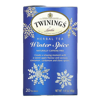 Twinings, 草本茶，冬季香料，无咖啡萃取，20 个茶包，1.41 盎司（40 克）