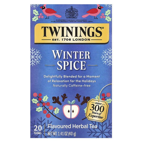 Twinings, 調味草本茶，冬季香料，無咖啡萃取，20 茶包，1.41 盎司（40 克）