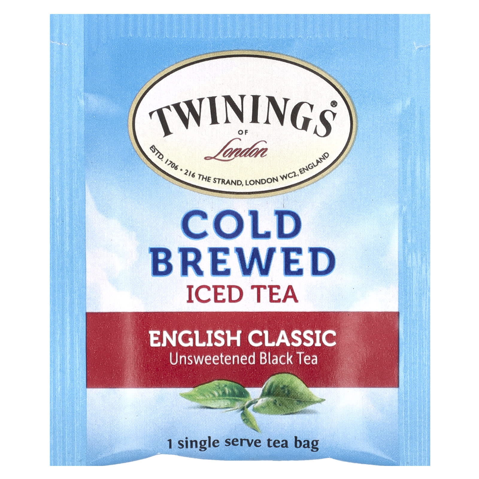 Twinings, Cold Brewed Iced Tea, Unsweetened Black Tea, English Classic