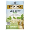 Twinings, 콜드브루 아이스티, 그린티 위드 민트, 티백 20개입, 40g(1.41oz)