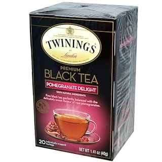 Twinings, Premium Black Tea, Pomegranate Delight, 20 Tea Bags, 1.41 oz (40 g)