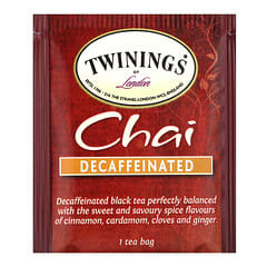 Twinings, Flavored Black Tea, Chai, Decaffeinated , 20 Tea Bags, 1.41 ...