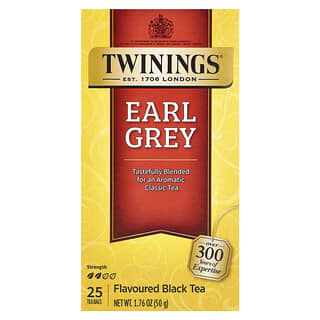 Twinings, Clássicos, Chá Earl Gray, 25 Saquinhos de Chá, 1,76 oz (50 g)