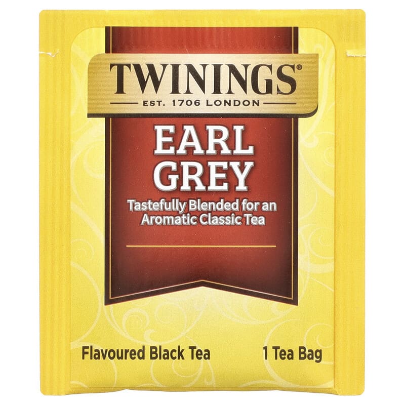 Flavored Black Tea, Earl Grey , 25 Tea Bags, 1.76 oz (50 g)