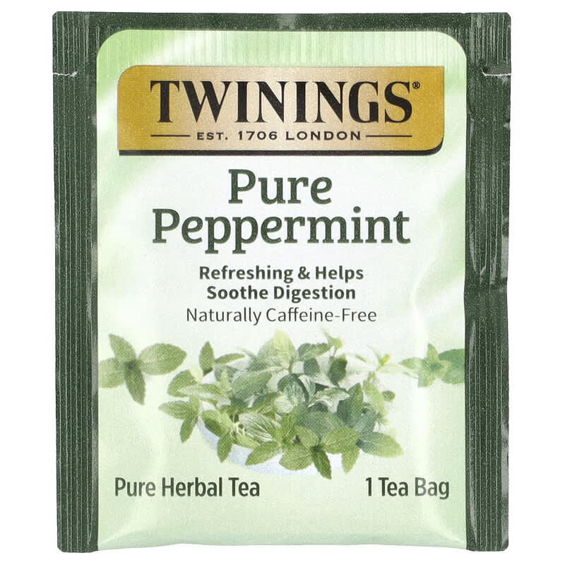 Twinings Pure Peppermint Herbal Tea - 25 Tea Bags (Pack Of 6 Boxes)