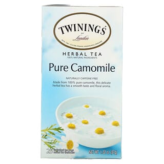 Twinings, شاي الأعشاب، البابونج النقيّ، خال من الكافيين، 25 كيسًا من الشاي، 1.32 أونصة (37 جم)
