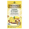 شاي الأعشاب، الليمون والزنجبيل، خال من الكافيين، 25 كيس، 1.32 أوقية (37.5 غ)