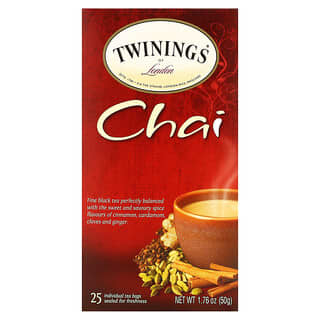 Twinings, Té chai, 25 bolsitas de té, 50 g (1,76 oz)