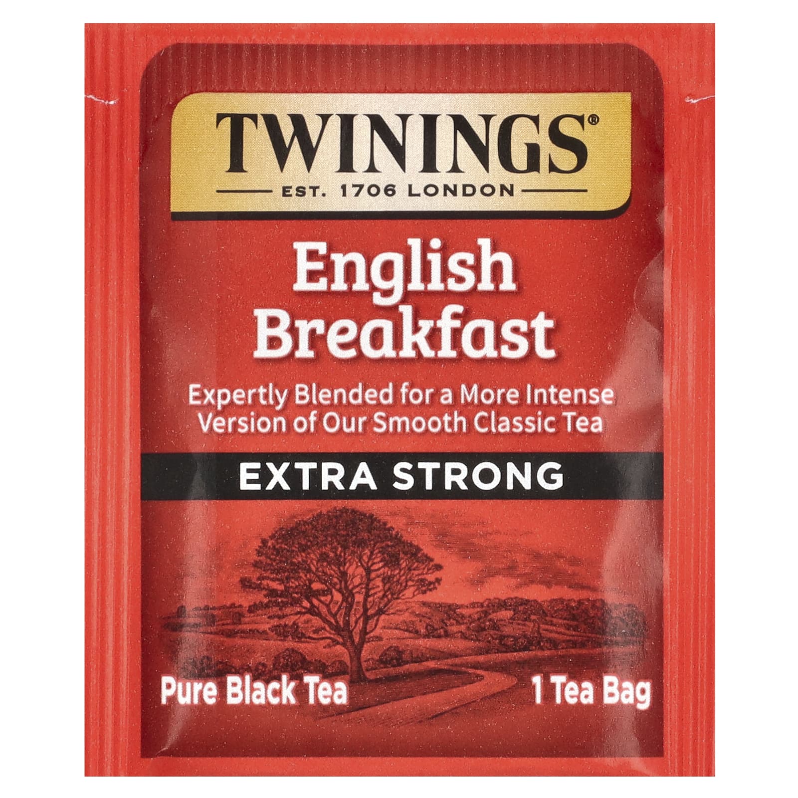 Twinings, Pure Black Tea, English Breakfast, Extra Strong, 20 Tea Bags