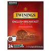 Twinings, Pure Black Tea, English Breakfast, 24 Cups, 0.11 oz (3 g) Each