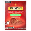 Pure Black Tea, English Breakfast, Decaffeinated, 24 K-Cup Pods, 0.11 oz (3.2 g) Each