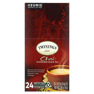 Twinings, Flavoured Black Tea, Chai, 24 K-Cups, 0.12 oz (3.4 g) Each