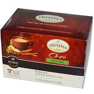 Twinings, Keurig Brewed, Black Tea, Spiced Apple Chai, 12 K-Cup Packs