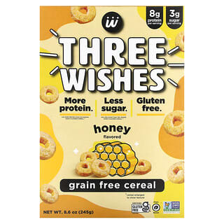 Three Wishes, Cereal Sem Grãos, Mel, 245 g (8,6 oz)