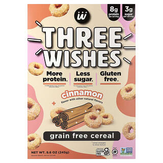 Three Wishes, Spannmålsfria flingor, kanel, 8.6 oz (245 g)