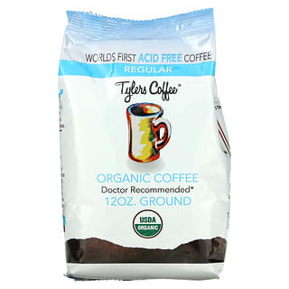Tylers Coffees, Café Orgânico, Comum, Moído, 12 oz