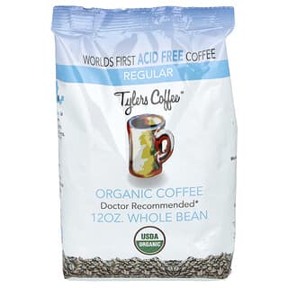 Tylers Coffees, Café orgánico, Regular, Grano entero, 12 oz