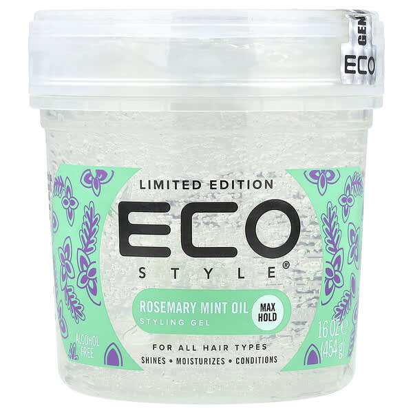 Eco Style, 스타일링 젤, 맥스 홀드, 모든 모발용, 로즈메리 민트 오일, 454g(16oz)
