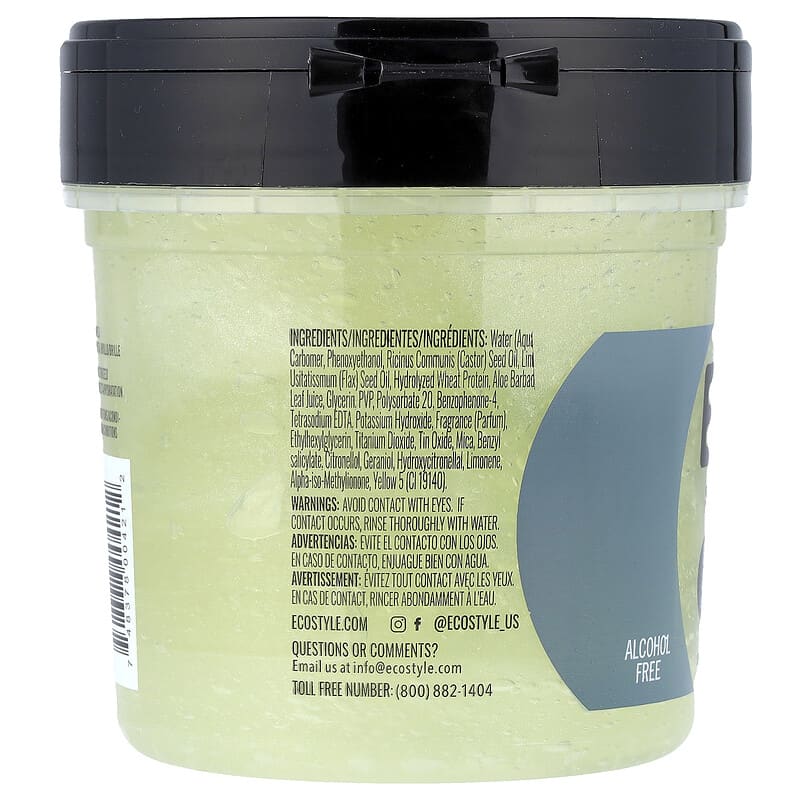 Styling Gel, Max Hold, All Hair Types, Black Castor & Flaxseed Oil
