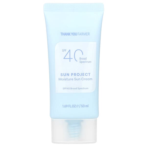 ثانك يو فارمر‏, كريم الحماية من أشعة الشمس Sun Project Moisture ، عامل حماية من الشمس 40 ، 1.69 أونصة سائلة (50 مل)