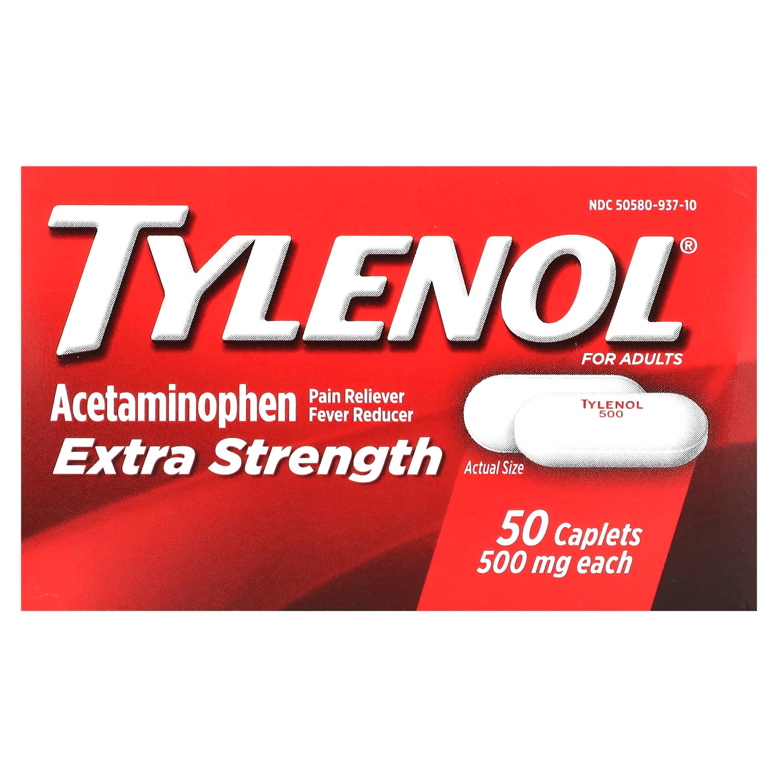 Tylenol, Extra Strength, Acetaminophen Pain Reliever Fever Reducer For
