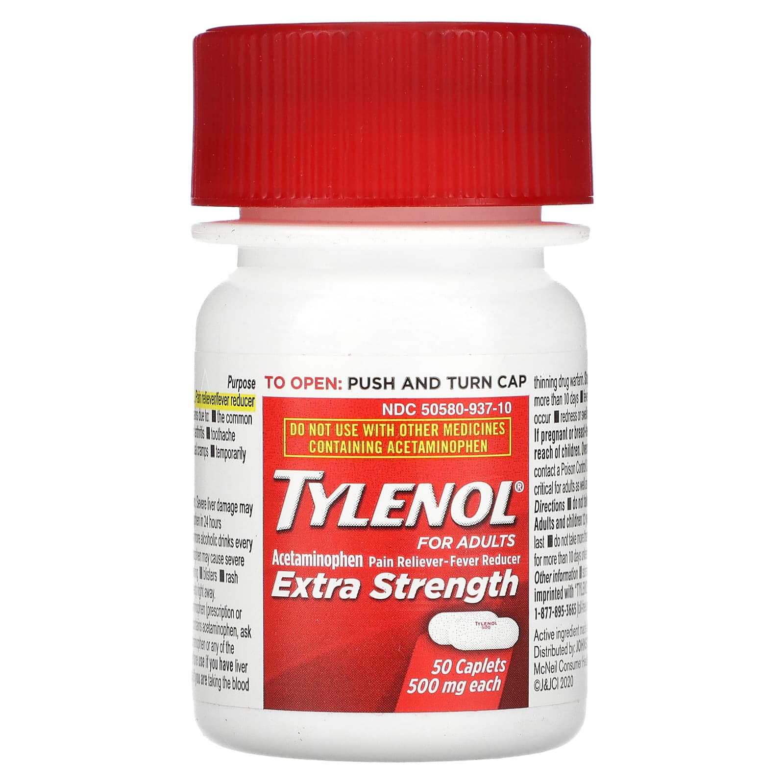 Tylenol, Extra Strength, Acetaminophen Pain Reliever Fever Reducer For ...