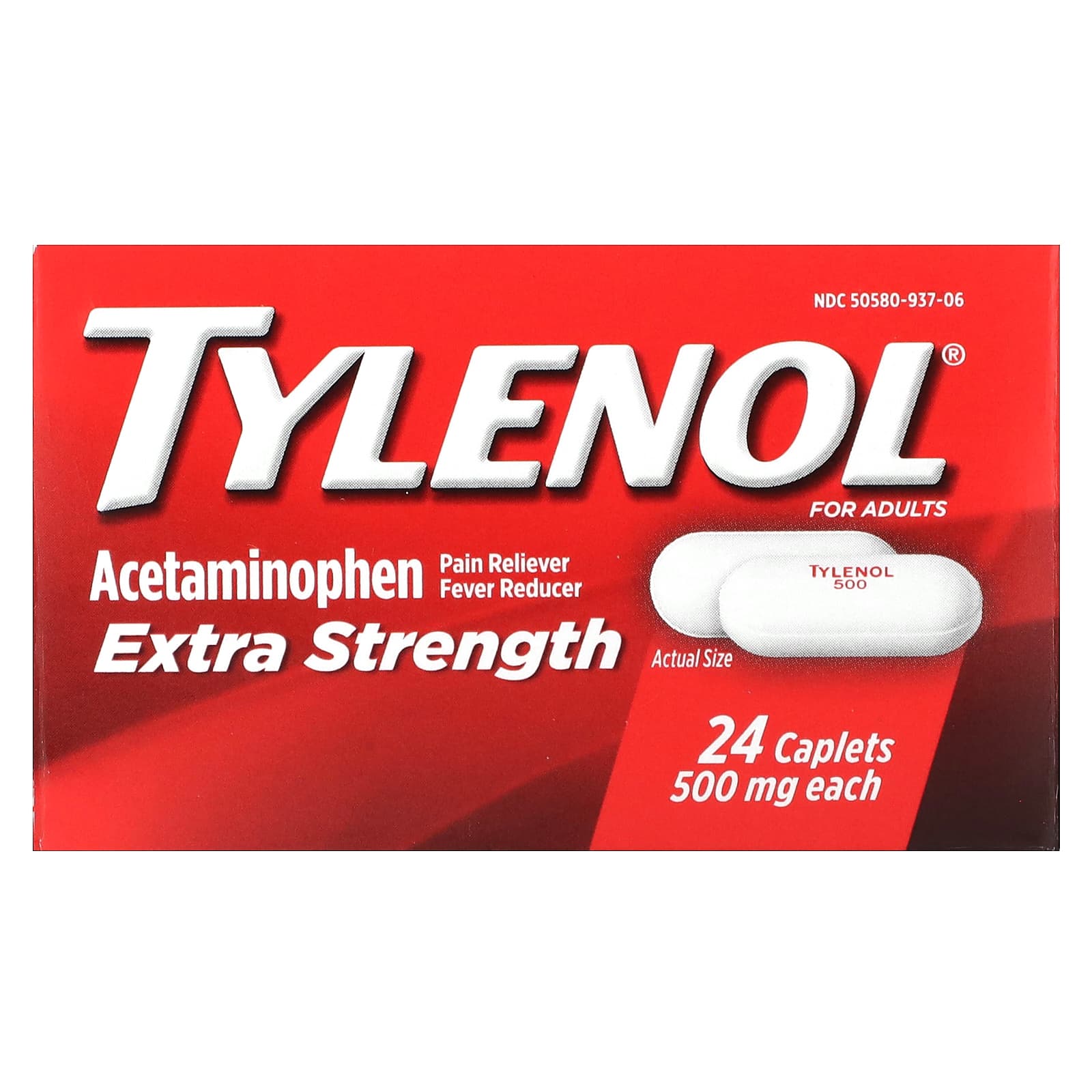 Tylenol, Extra Strength, Acetaminophen Pain Reliever Fever Reducer For