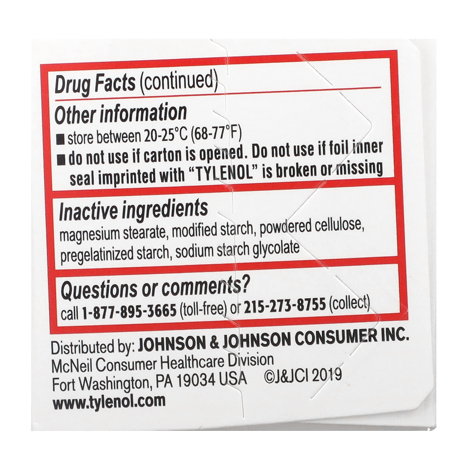 Tylenol, Regular Strength, Acetaminophen Pain Reliever Fever Reducer