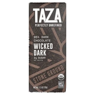 تازا شوكولاط‏, شوكولاتة داكنة بنسبة 95٪ ، داكنة شريرة ، 2.5 أونصة (70 جم)