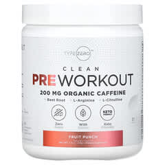 Type Zero Clean Pre Workout (11.3 oz) Organic Caffine Preworkout