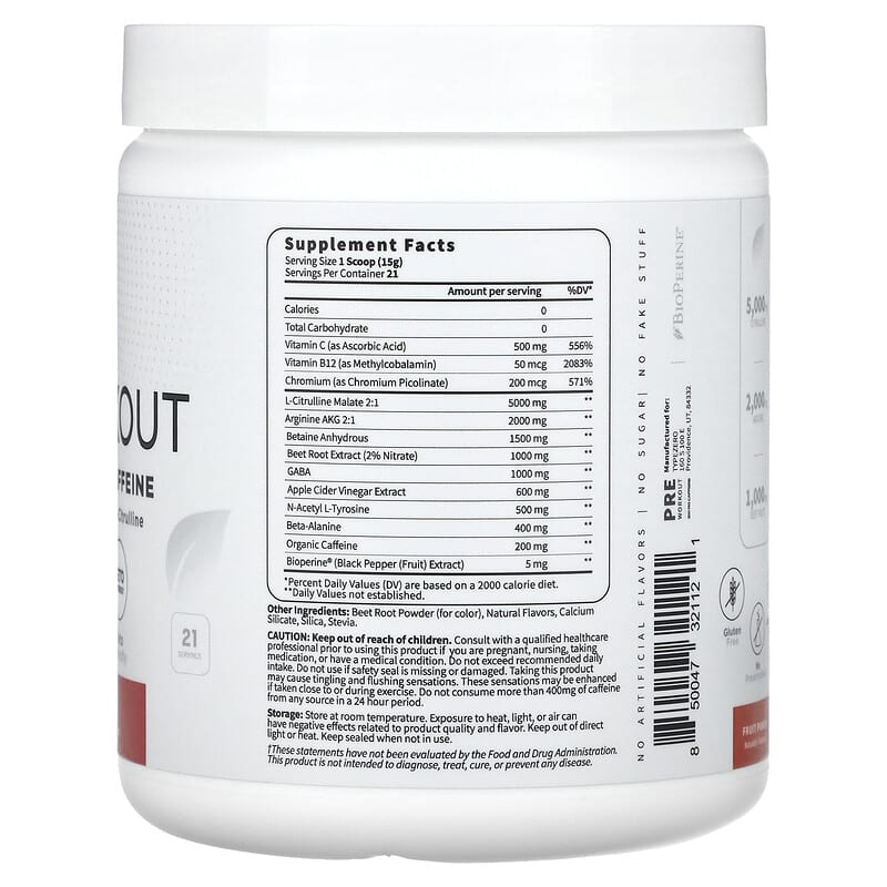 Type Zero Clean Pre Workout (11.3 oz