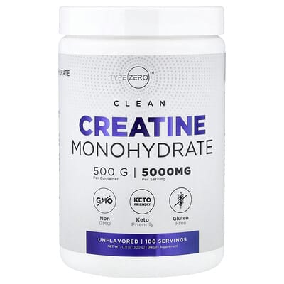 TypeZero, Cleansing Line, Creatine Monohydrate, Unflavored, 17.6 oz (500 g)