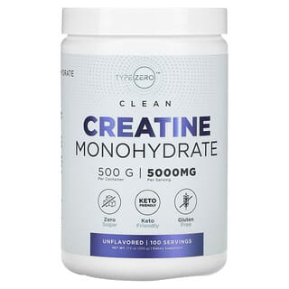 TypeZero, Clean, Creatine Monohydrate, Unflavored, 5,000 mg, 17.6 oz (500 g)