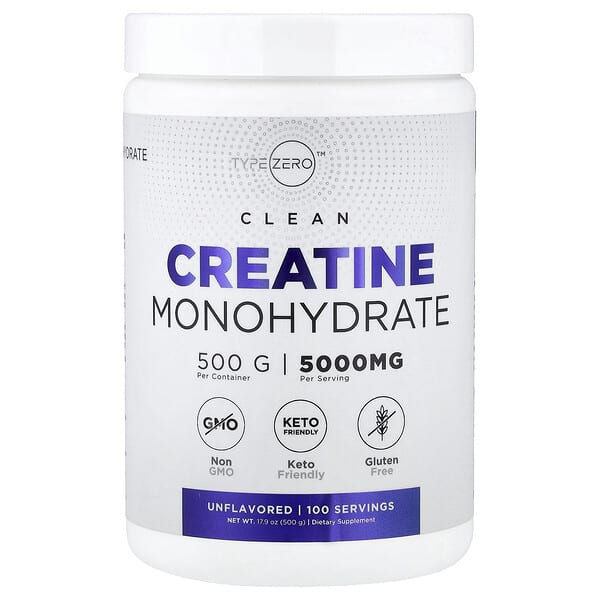 Clean, Creatine Monohydrate, Unflavored, 17.6 oz (500 g)