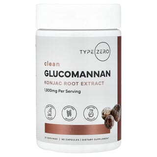 تايب زيرو‏, Clean ، جلوكومانان ، مستخلص جذور كونجاك ، 90 كبسولة